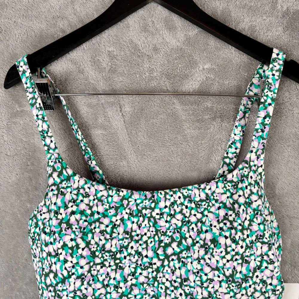 NWT‎ Athleta Hermosa One Piece Women L T Floral Medium Coverage Beach Pool Swim